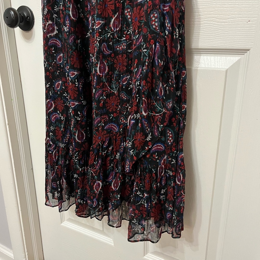 Draper James Kacey Dress Smocked Waist Faux Wrap Ruffle Floral Midi small - Picture 5 of 8